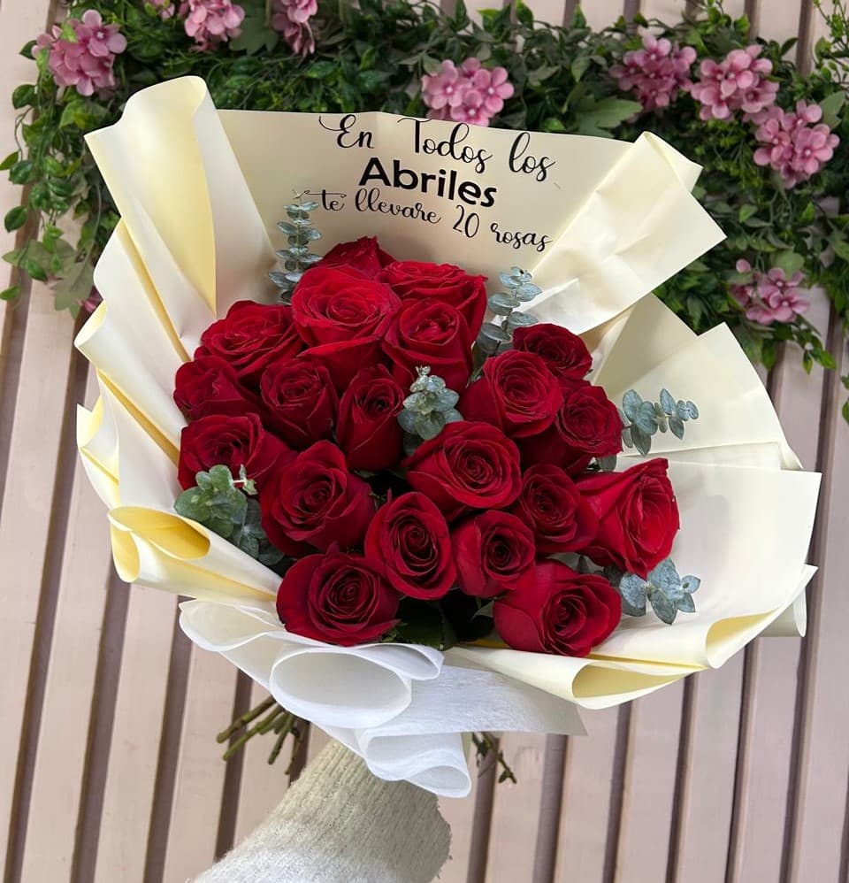 Ramo de 20 rosas (Las 20 rosas de Abril)