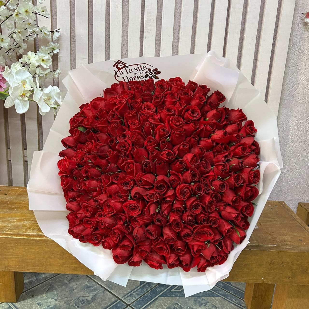 Ramo de 200 rosas rojas